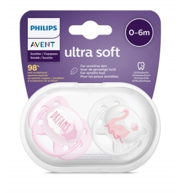 Avent Ultra Soft Emzik 0-6 Ay - Pembe - 1