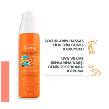 Avène Sun Care Çocuklar İçin Güneş Koruyucu Sprey SPF50+ 200 ml - 2