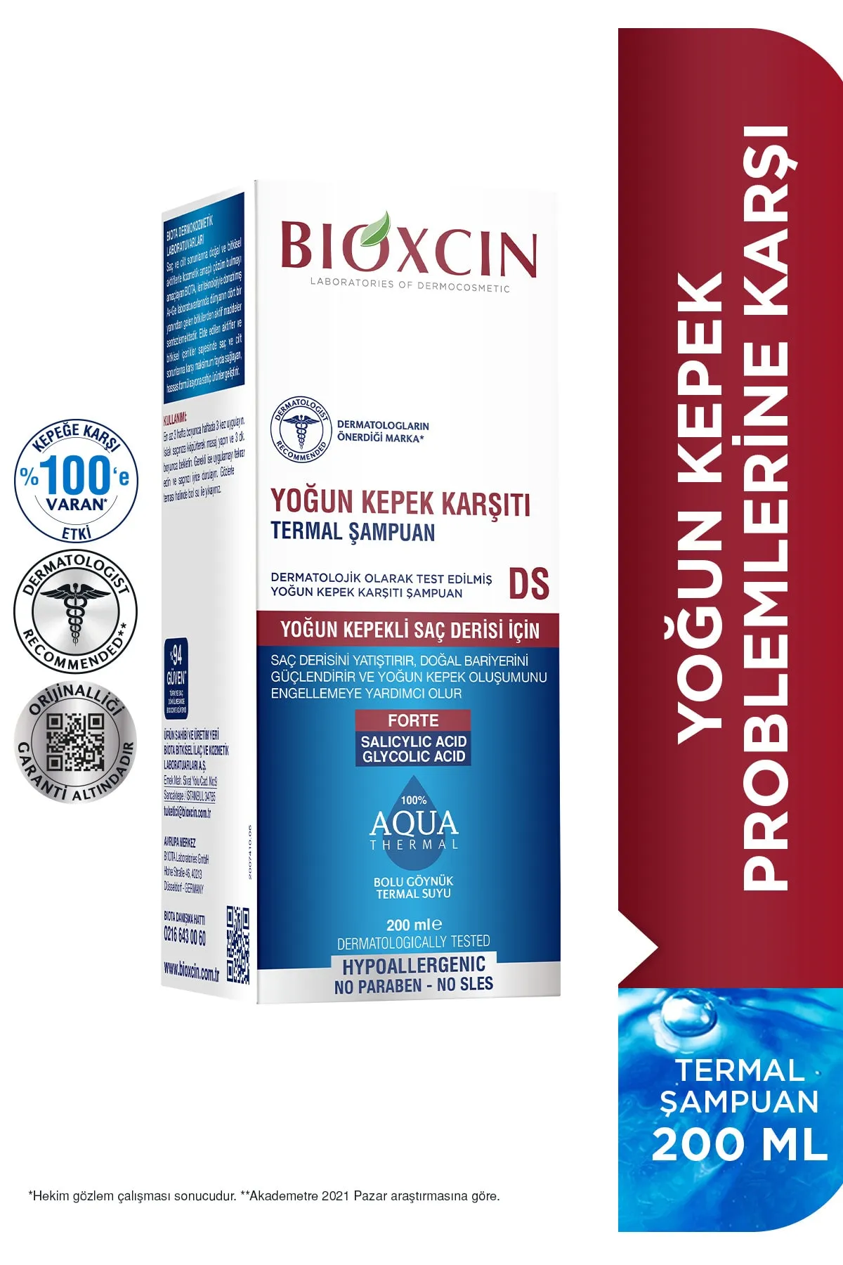 Bioxcin Aqua Thermal Yoğun Kepek Karşıtı Şampuan Ds 200ml - 1