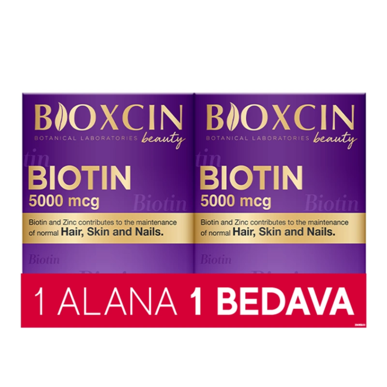 Bioxcin Biotin 5000 mcg Takviye Edici Gıda 30 Tablet - 1 ALANA 1 BEDAVA - 1