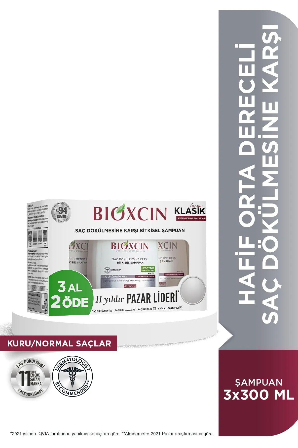 Genesis Şampuan Kuru Normal Saç 300ml 3 al 2 öde - 1