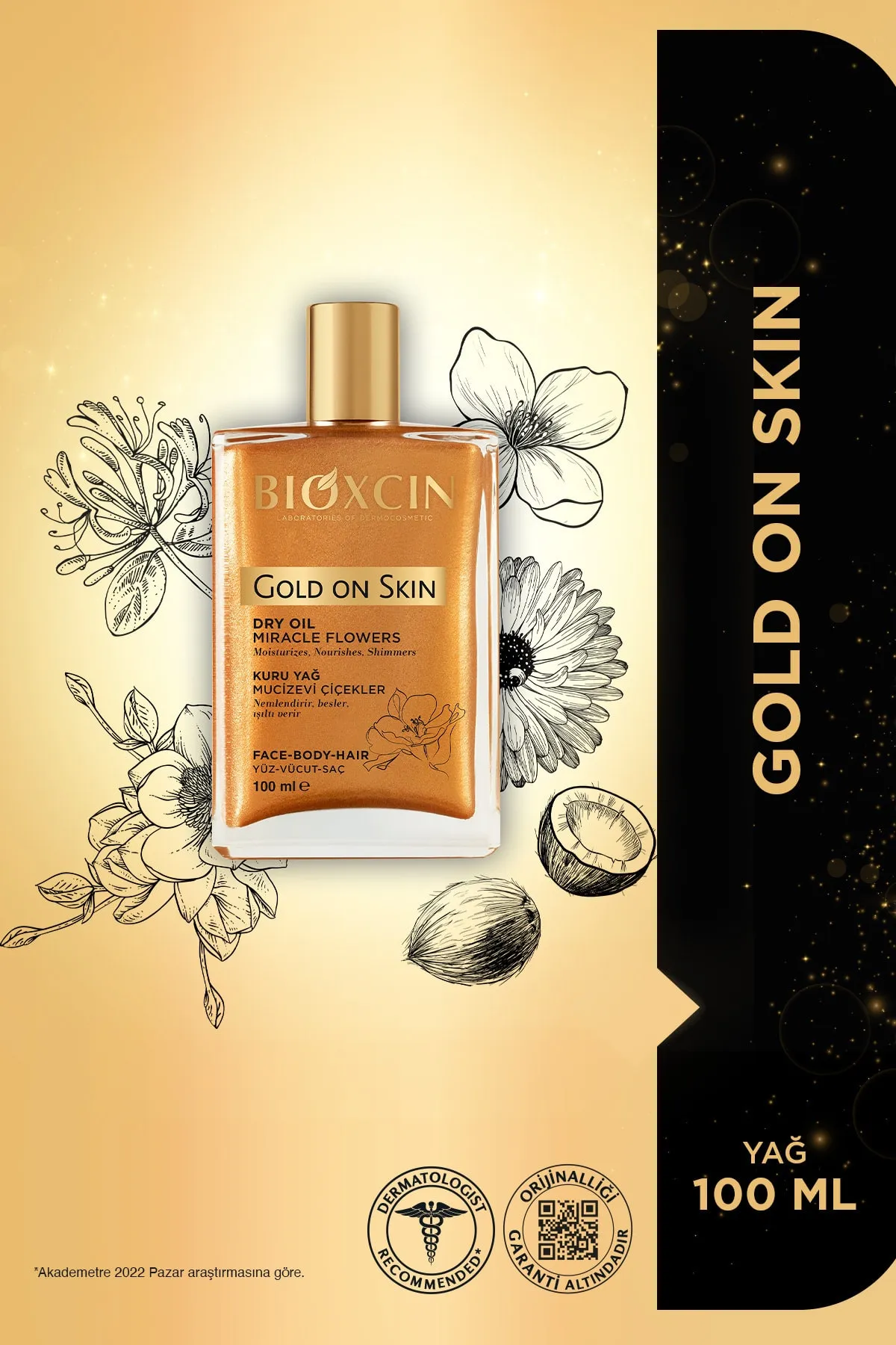 Bioxcin Gold On Skin Kuru Yağ 100 ml - 1