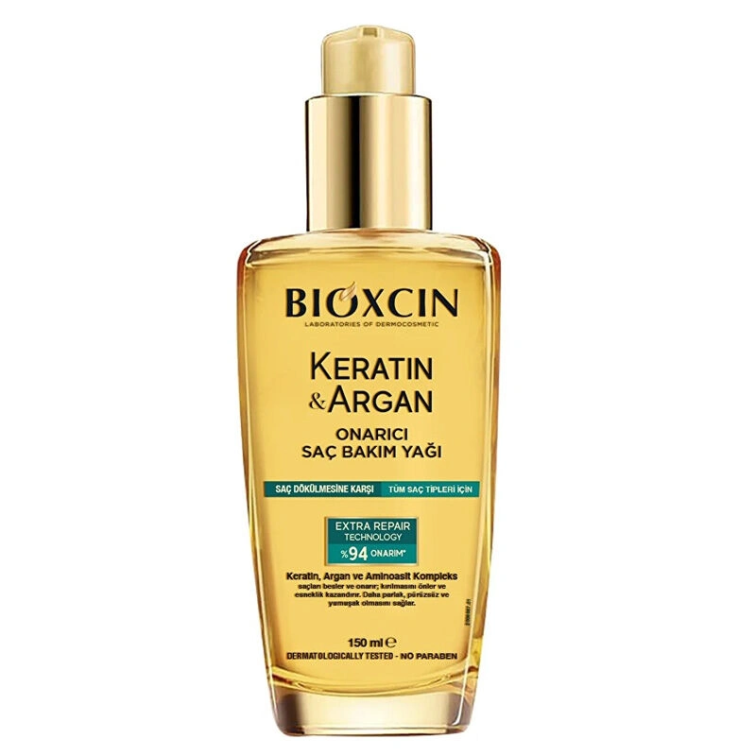 Bioxcin Keratin ve Argan Onarıcı Saç Bakım Yağı 150 ml - 1