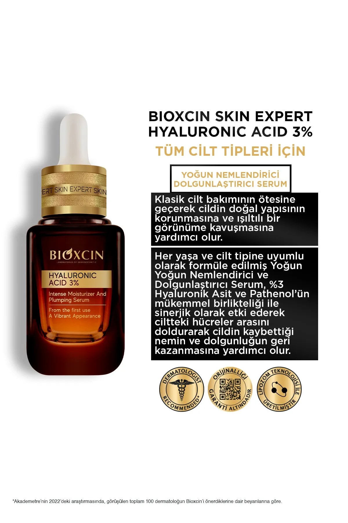 Bioxcin Hyaluronic Acid %3 Yoğun Nemlendirici Dolgunlaştırıcı Serum 30 ml - 4