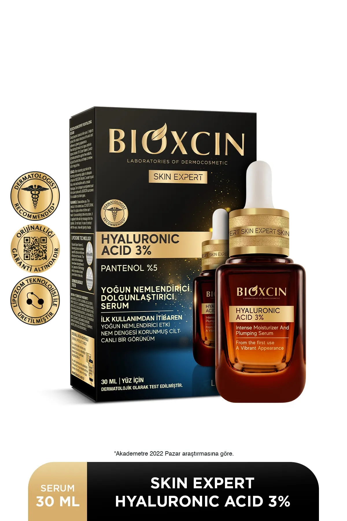 Bioxcin Hyaluronic Acid %3 Yoğun Nemlendirici Dolgunlaştırıcı Serum 30 ml - 1