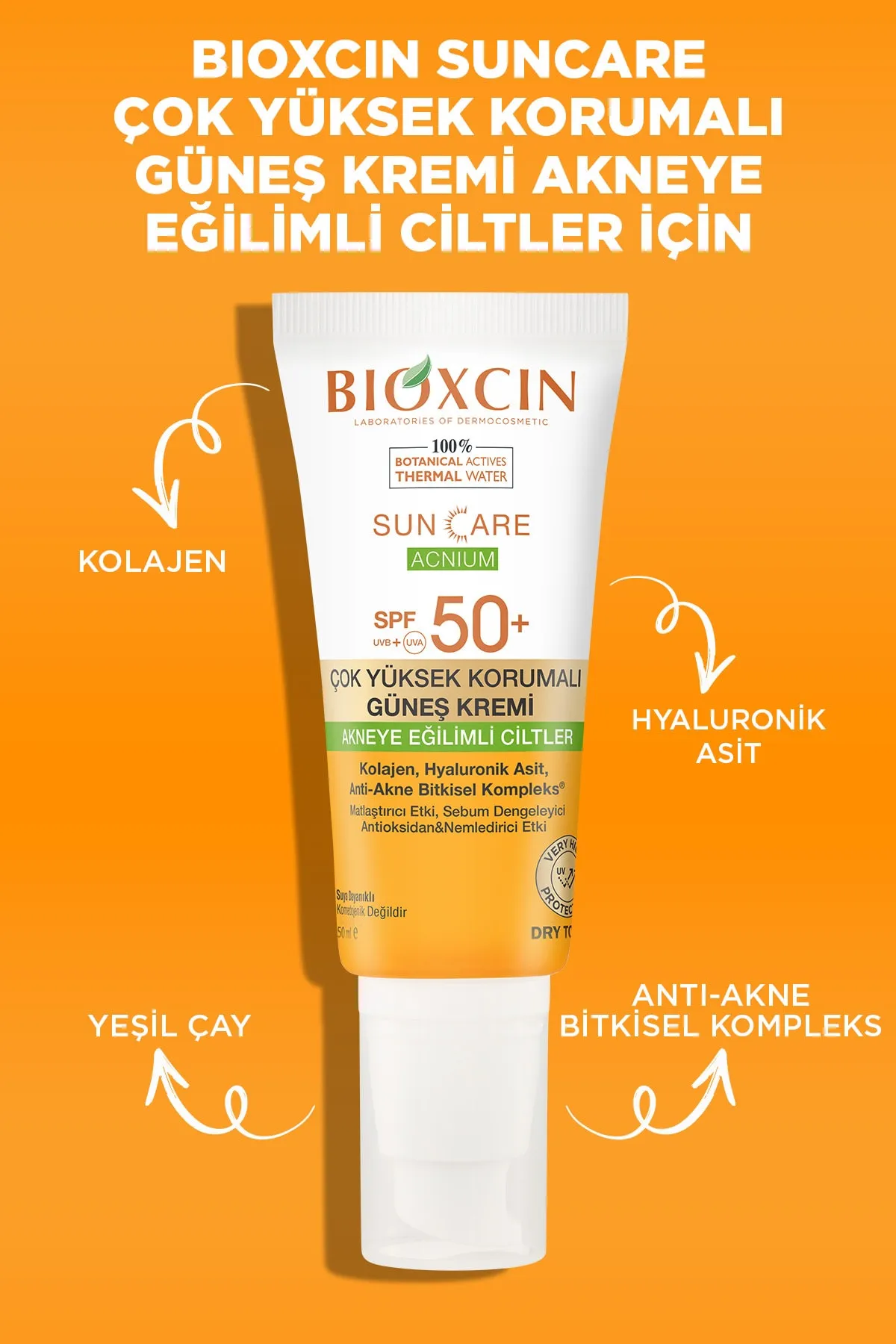 Bioxcin Sun Care Acnium Krem SPF50 50 ml - 6