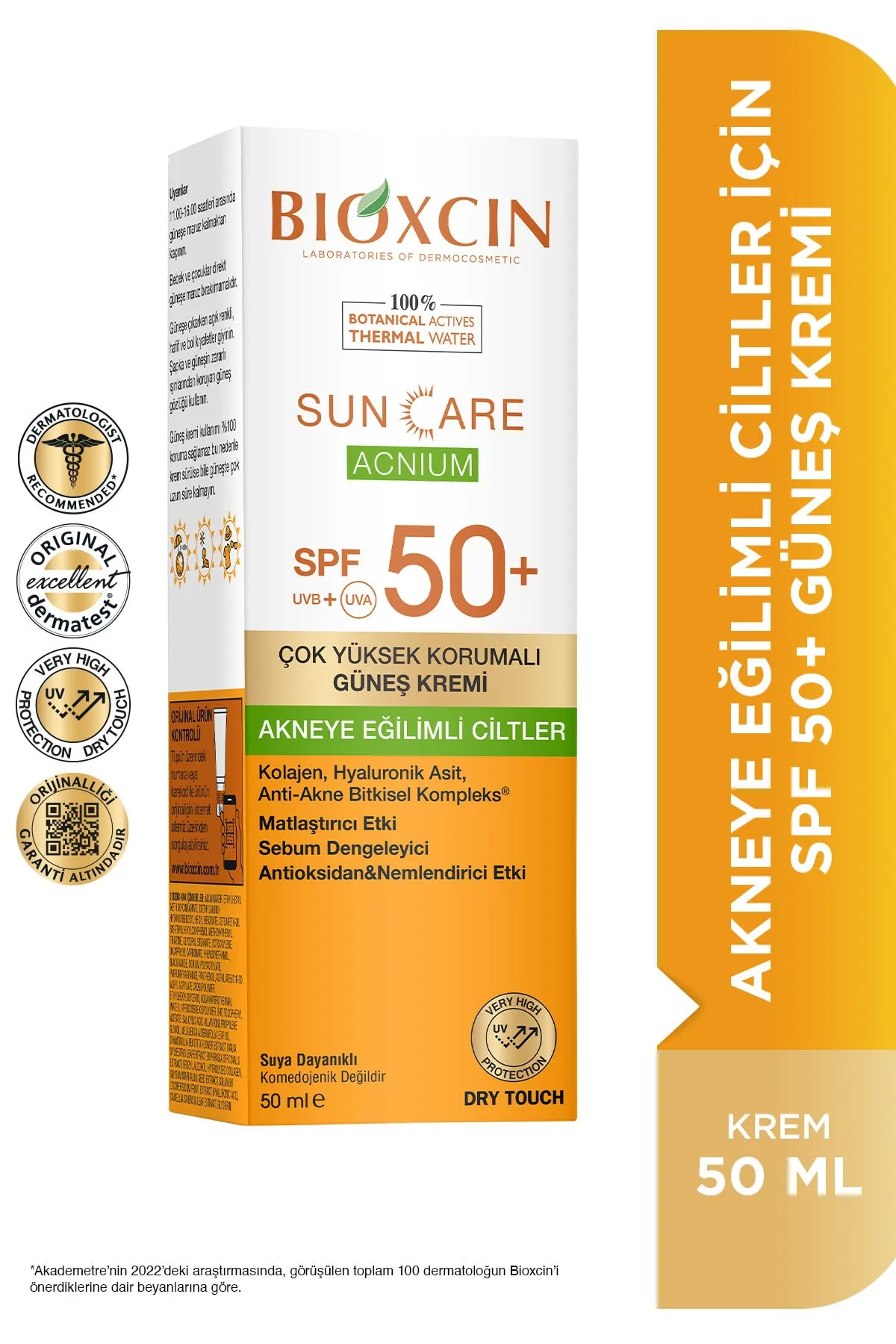 Bioxcin Sun Care Acnium Krem SPF50 50 ml - 1