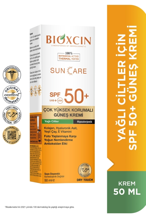 Bioxcin Sun Care Yağlı Ciltler İçin Güneş Kremi SPF50+ 50 ml - 1