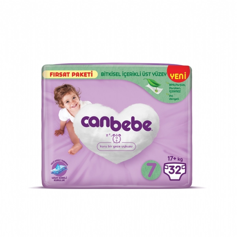 Canbebe Bebek Bezi Beden:7 (17+Kg) XX Large 32 Adet Fırsat Pk - 1