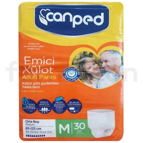 Canped Emici Külot Orta Boy M Beden 30'lu Yetişkin Hasta Bezi - 2