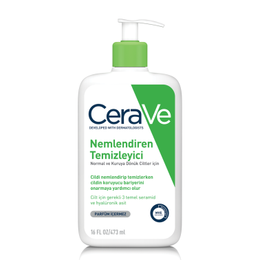 Cerave Nemlendiren Temizleyici Normal & Kuru Ciltler Yüz Vücut 473 ml - 1