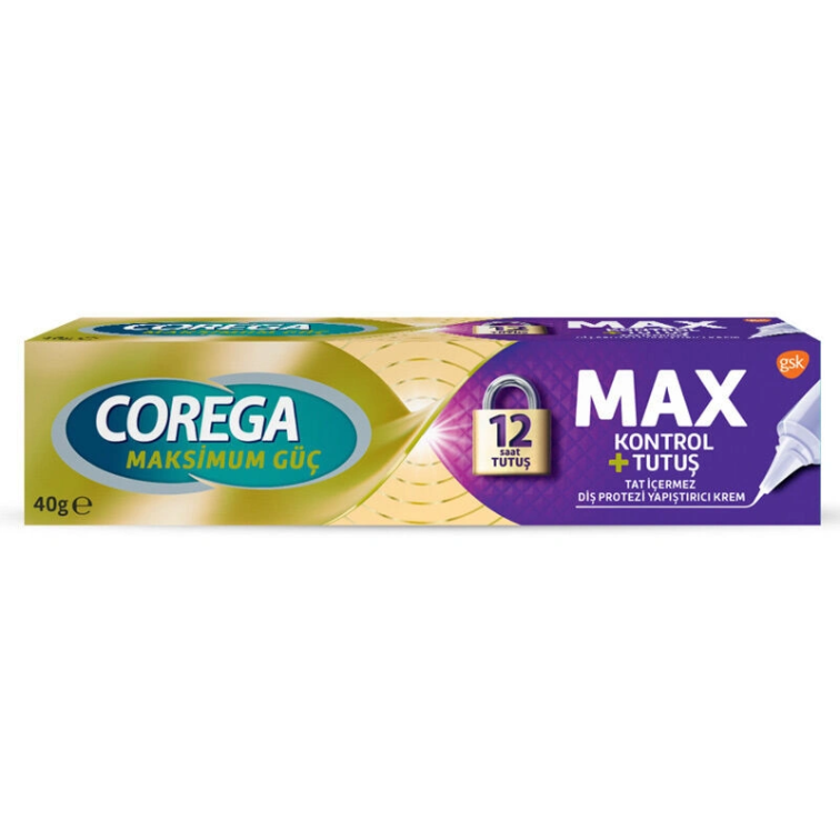 Corega Maximum Kontrol Diş Protezi Yapıştırıcı Krem 40 ml - 1