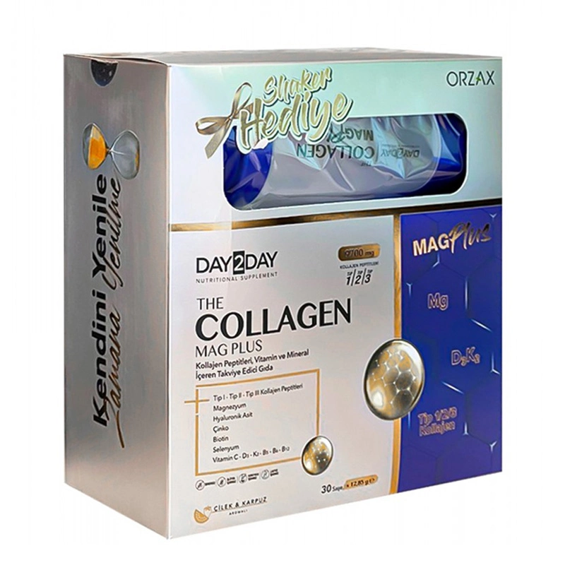 Day2Day Collagen Mag Plus Çilek Karpuz Aromalı 30 Saşe + Shaker Hediyeli - 1