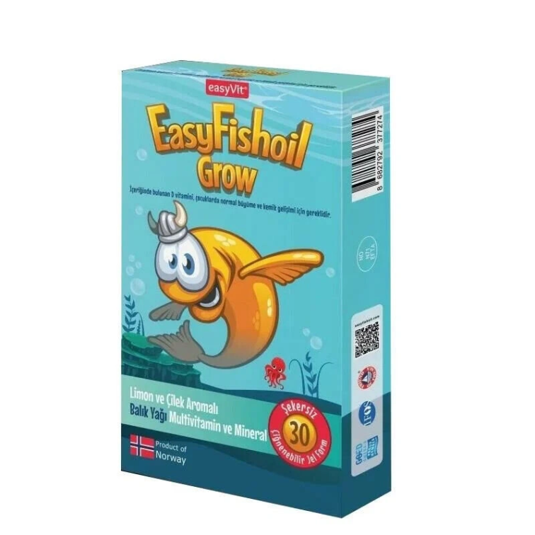 Easy Fish Oil Grow 30 Adet Çiğnenebilir Jel Form - 1