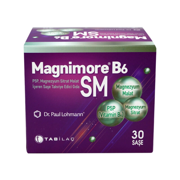 Magnimore B6SM Magnezyum Sitrat Malat Takviye Edici Gıda 30 Saşe - 1