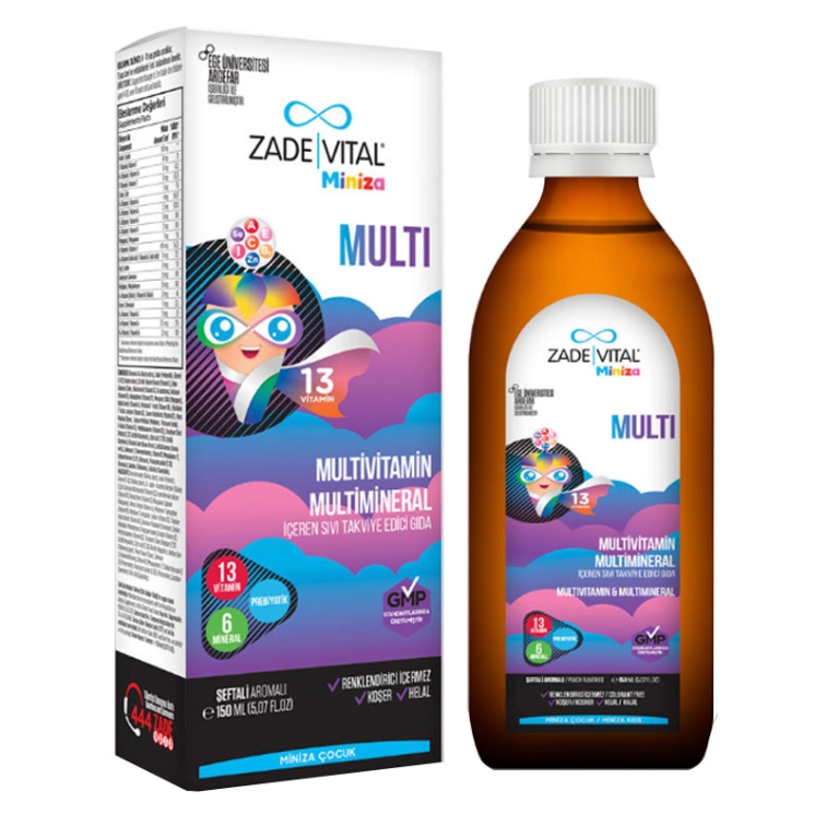 Zade Vital Miniza Multivitamin & Mineral Şurup 150 ml - 1