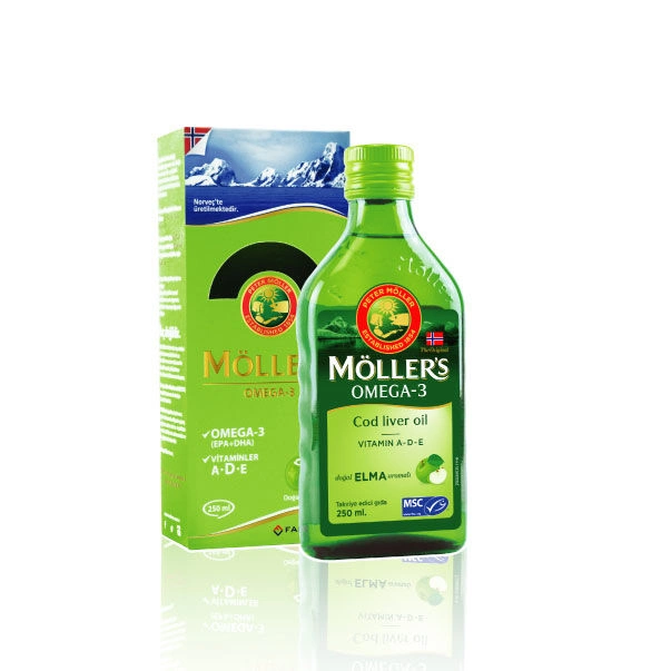 Möllers Omega-3 - Balık Yağı Sıvı Formu 250 ml - Elmalı - 1