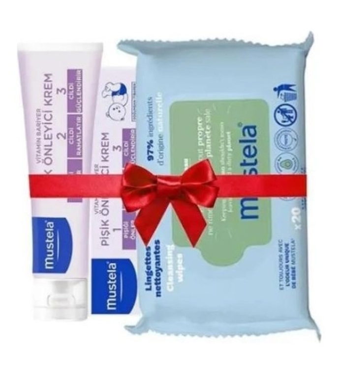 Mustela Vitamin Barrier 1-2-3 Cream 100 ml + 60 Yaprak Islak Mendil - 1