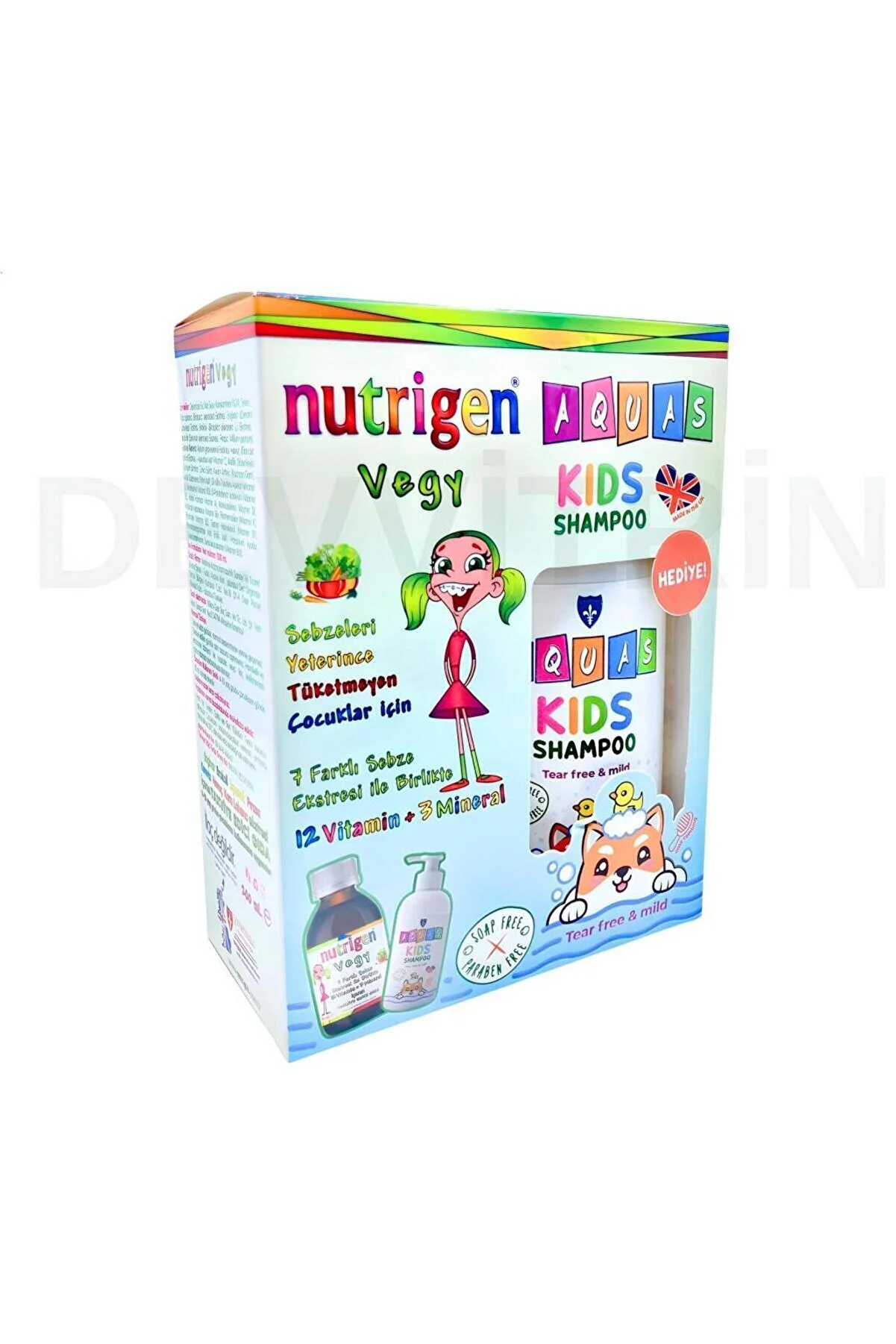 Nutrigen Vegy Şurup 200 ml + Aquas Kids Şampuan 250 ml Hediyeli - 1