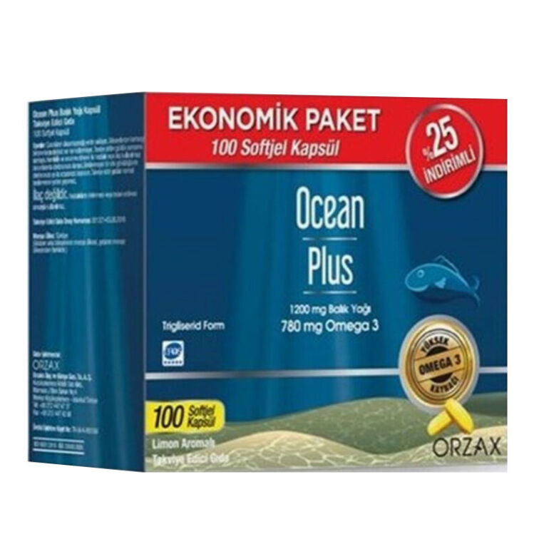 Ocean Plus Balık Yağı 1200 mg 100 Kapsül - 1