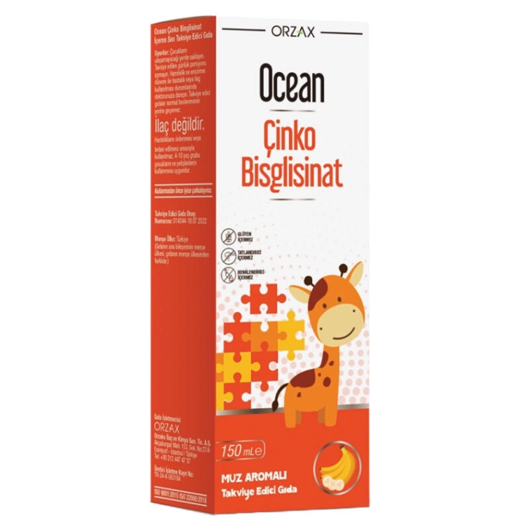 Orzax Ocean Çinko Bisglisinat 150 ml - Muz Aromalı - 1