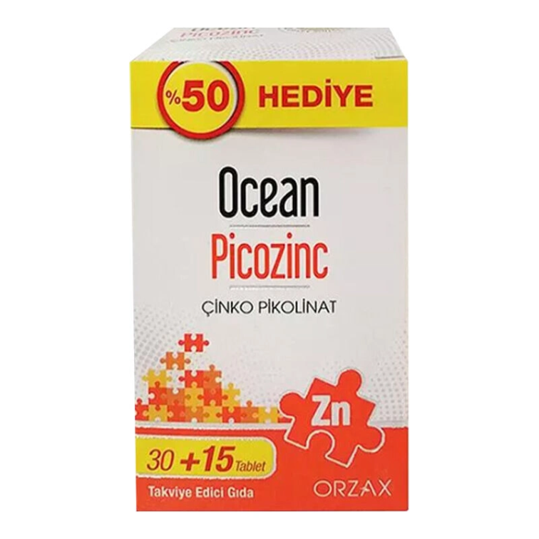 Orzax Ocean Picozinc Takviye Edici Gıda 30 + 15 Tablet - 1