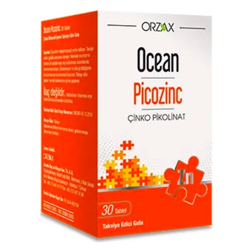 Orzax Ocean Picozinc Takviye Edici Gıda 30 Tablet - 1