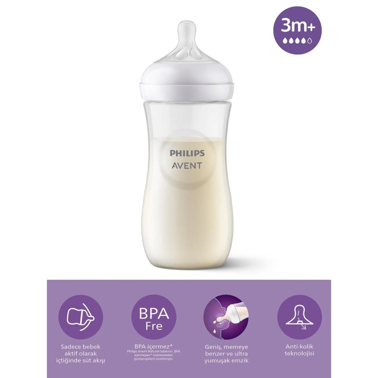 Philips Avent Doğal Tepkili Natural Response PP Biberon 330ml 3+ Ay - 1