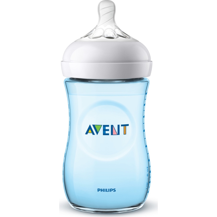 Avent Natural PP Biberon Yavaş Akış 1 Ay+ 260 ml - Mavi - 1