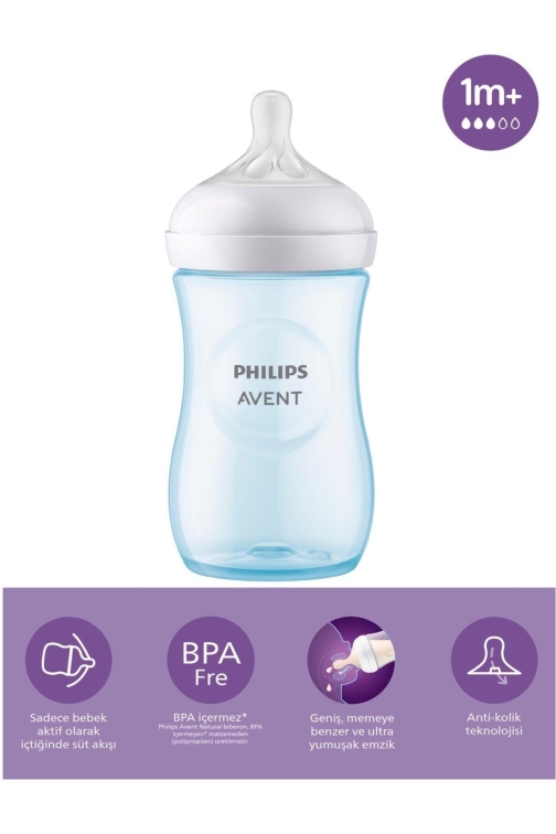 Philips Avent SCY903/21 Natural Response PP Biberon 1M+ 260ml - 1