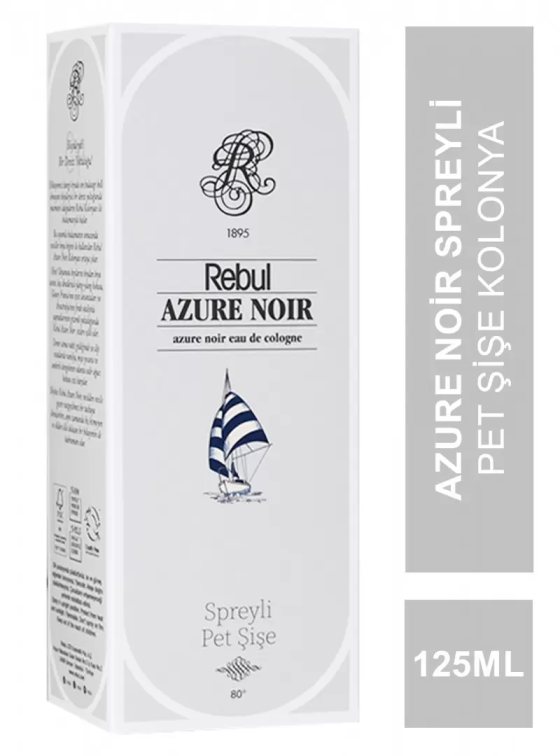 Rebul Azure Noir Spreyli Pet Şişe Kolonya 125 ml - 1