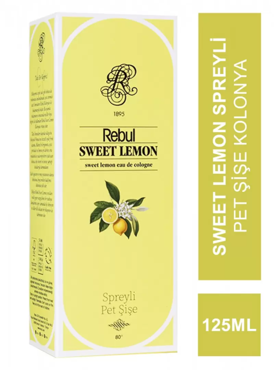 Rebul Sweet Lemon Spreyli Pet Şişe Kolonya 125 ml - 1