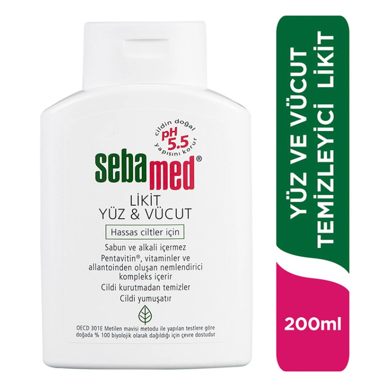 Sebamed Likit Yüz ve Vücut Temizleyici Jel 200 ml - 1