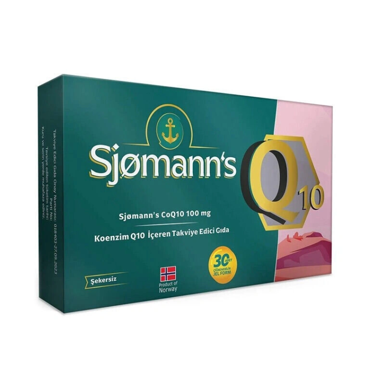 Sjomann’s CoQ10 100 mg İçeren Takviye Edici Gıda 30 Adet Çiğnenebilir Jel Form - 1