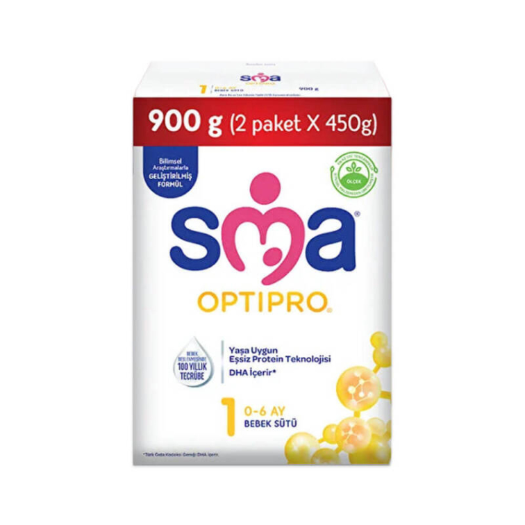 Sma Optipro 1 Bebek Sütü 900 g (2 Paket x 450 g) - 1