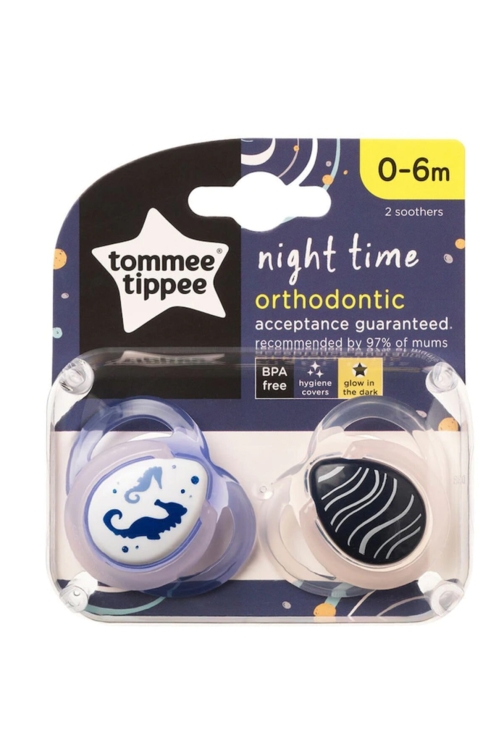 Tommee Tippee Ortodontik Emzik Gece 0-6M - 1