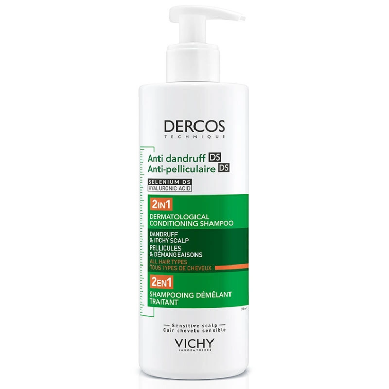 Vichy Dercos Dercos 2’si 1 Arada Kepek Karşıtı ve Nemlendirici Şampuan 390 ml - 1