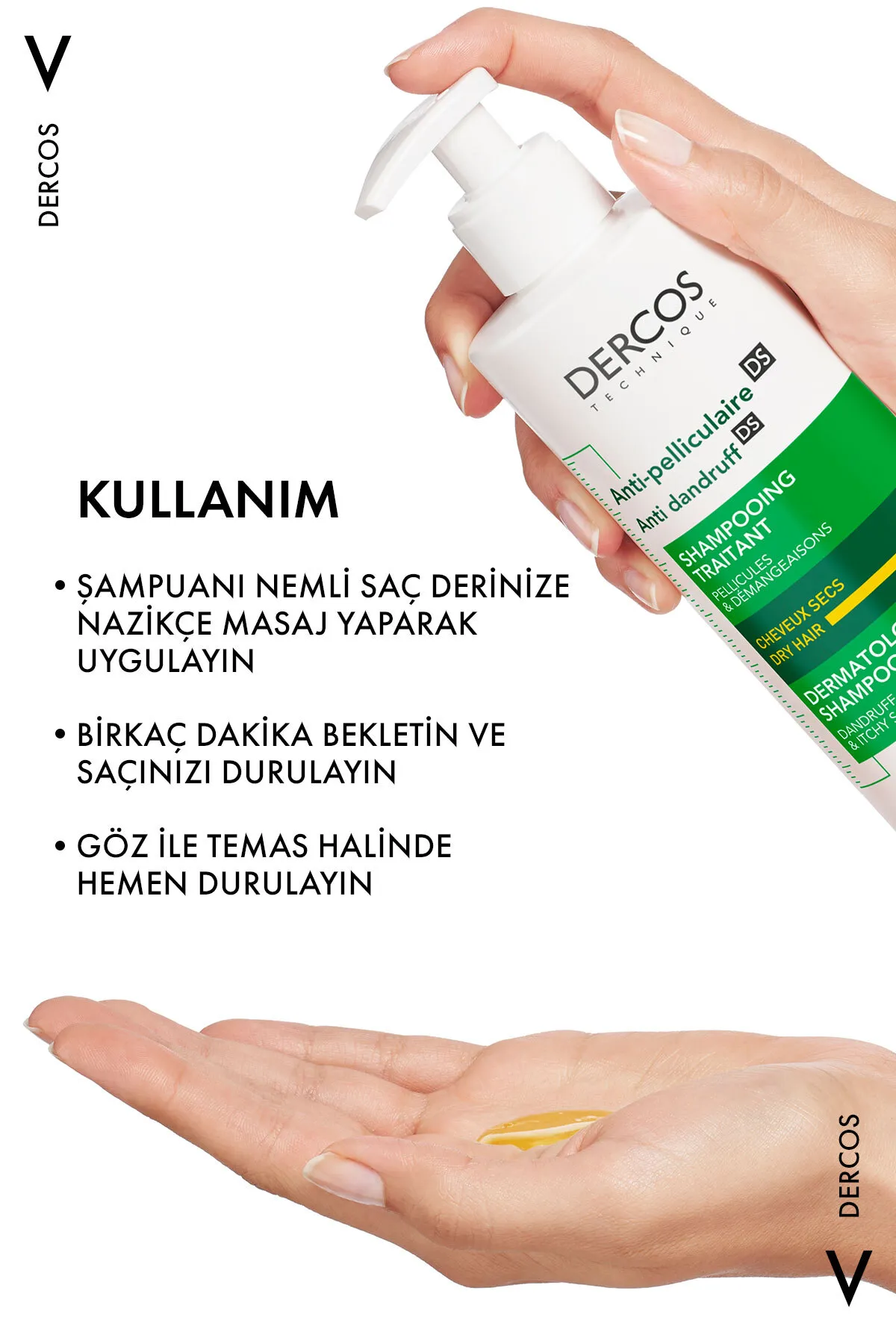 Vichy Dercos Anti Dandruff Kepek Karşıtı Şampuan 390 ml - Kuru Saçlar - 2