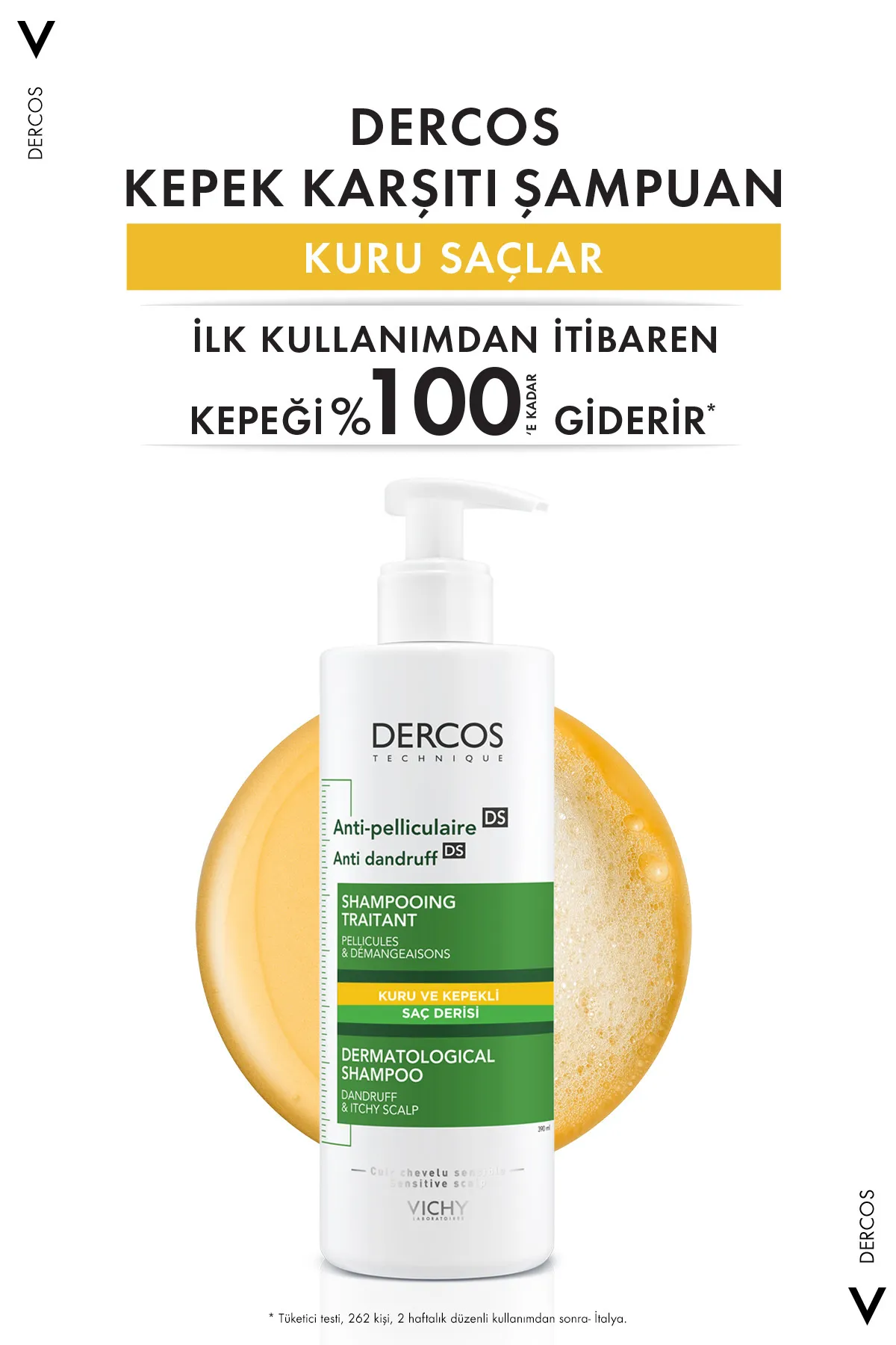 Vichy Dercos Anti Dandruff Kepek Karşıtı Şampuan 390 ml - Kuru Saçlar - 6