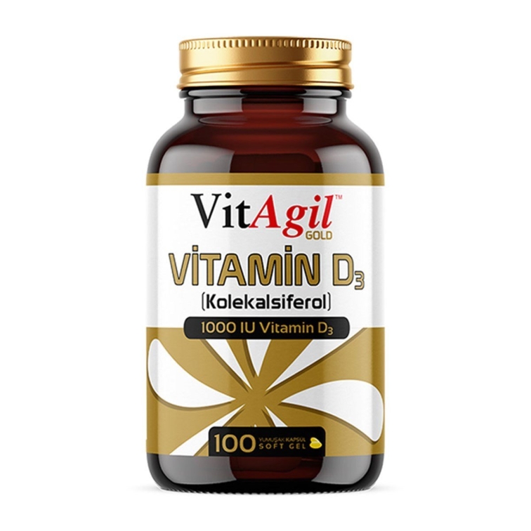 VitAgil Gold 1000 IU Vitamin D3 100 Soft Jel - 1