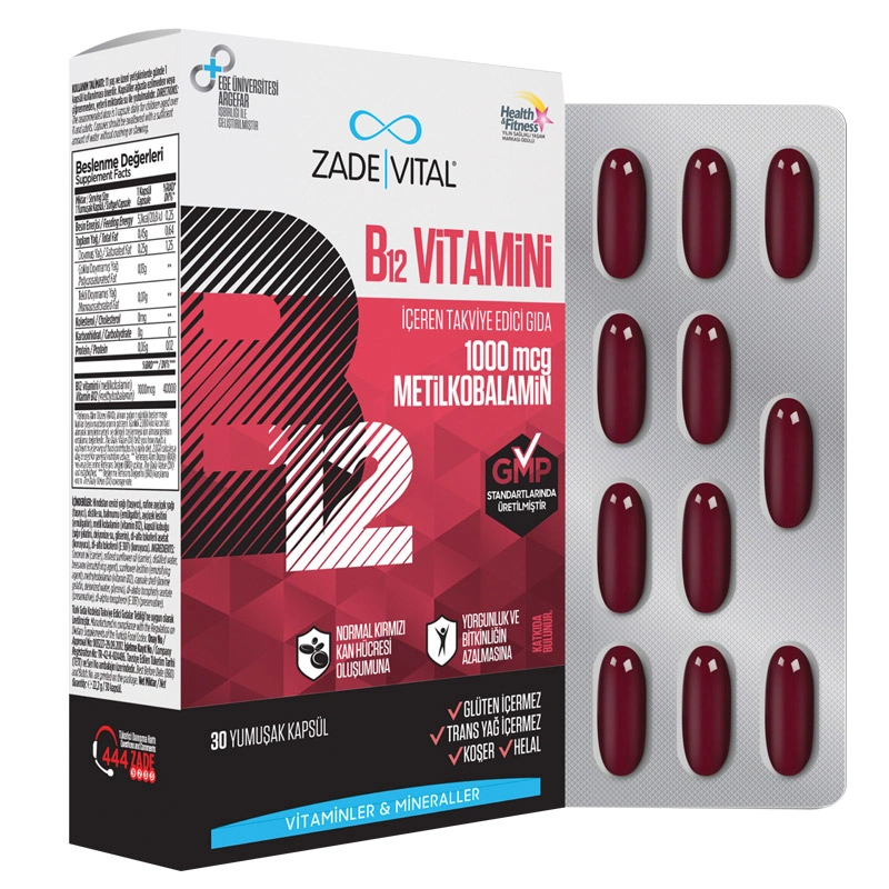 Zade Vital B12 Vitamini 1000 mcg 30 Kapsül - 1